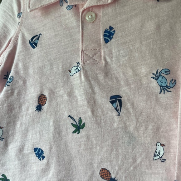 CARTER'S BABY BOY 2 PC TROPICAL SHORT SET SIZE 6 MONTHS NWT - Picture 3 of 7